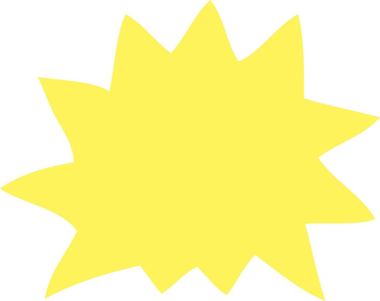 flat color illustration of a cartoon explosion symbol vector