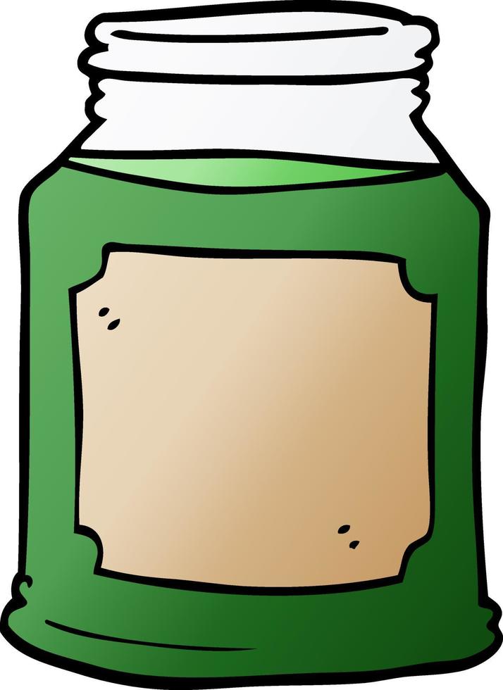 cartoon doodle liquid in a jar vector