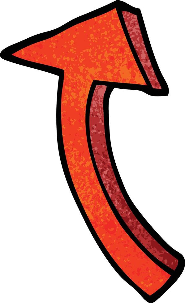 cartoon doodle pointing arrow vector