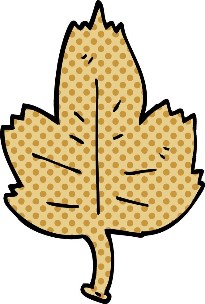 cartoon doodle leaf vector