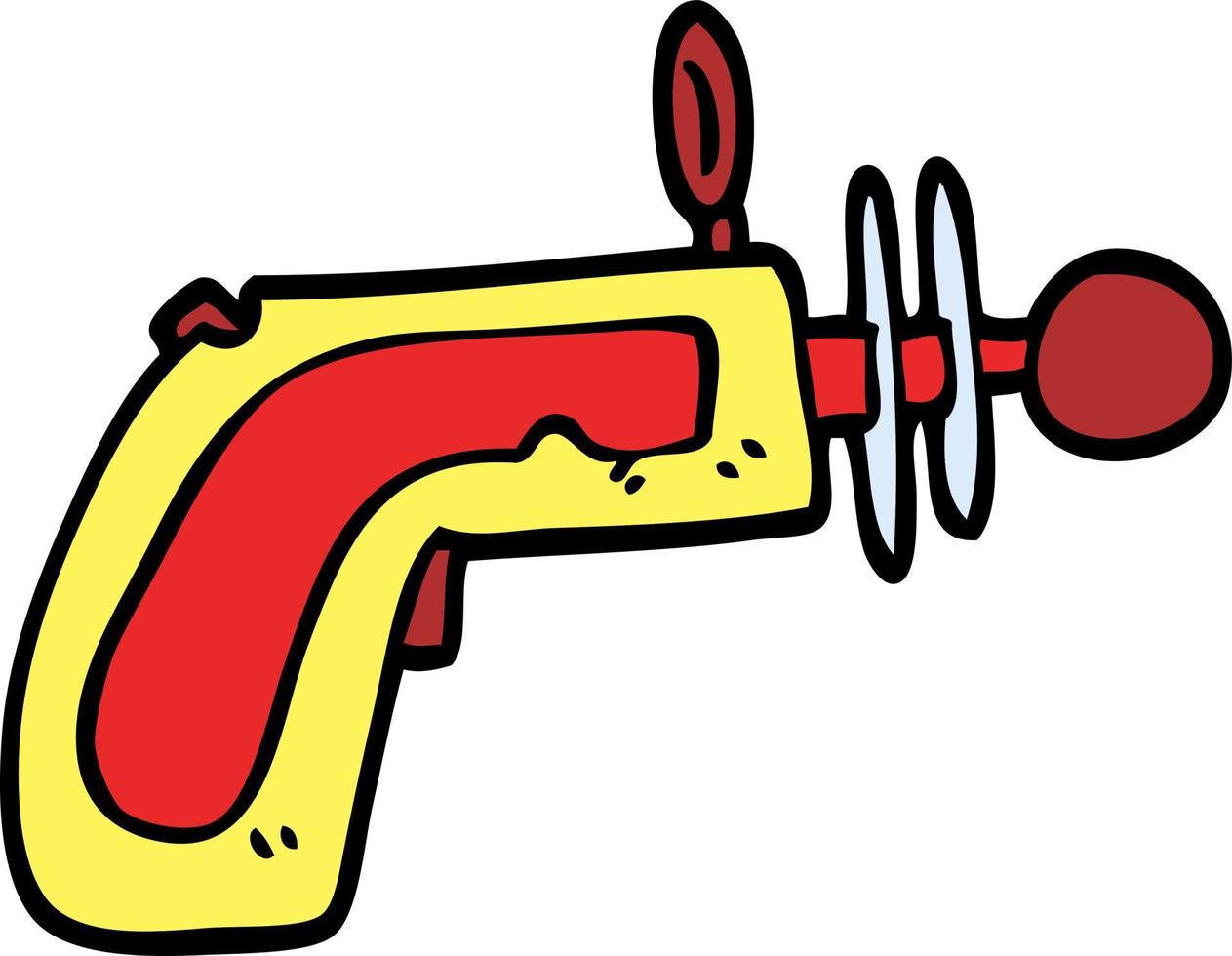 cartoon doodle ray gun vector