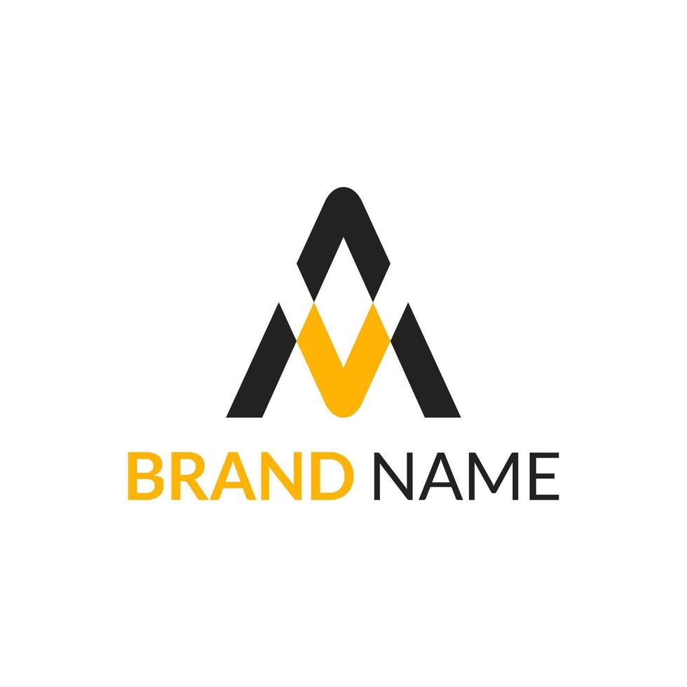 simple modern monogram letter A V M logo design, suitable for any companies logo vector