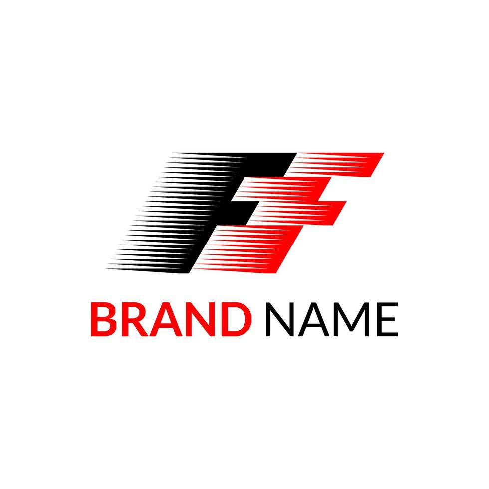 simple modern letter FF logo design vector