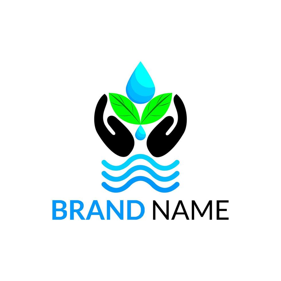 simple modern nature water distillation logo design, suitable for water distiller, mineral drink company logo and etc vector