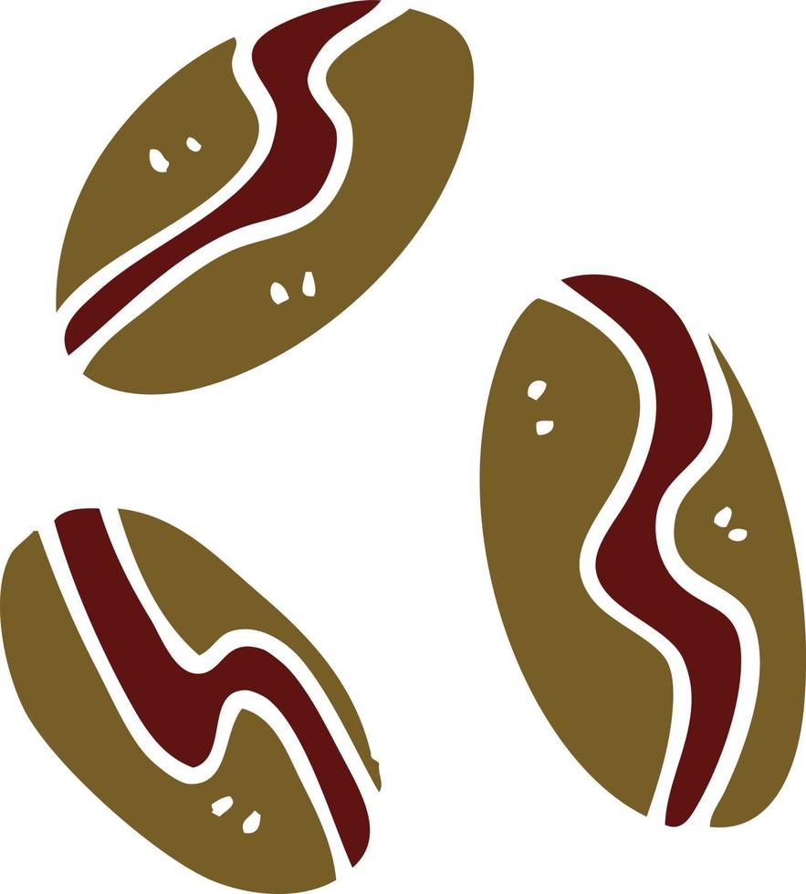 cartoon doodle of coffee beans vector