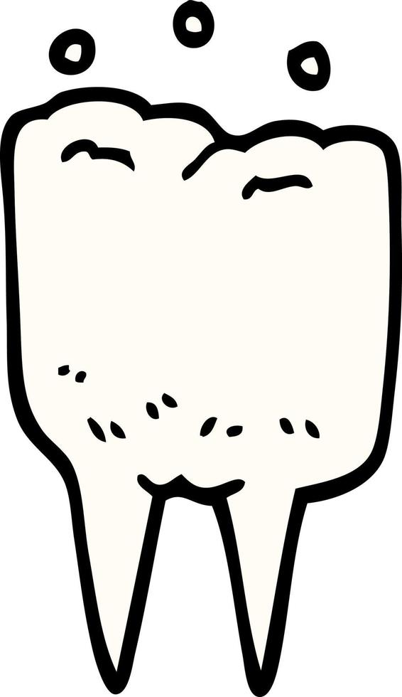 cartoon doodle tooth vector