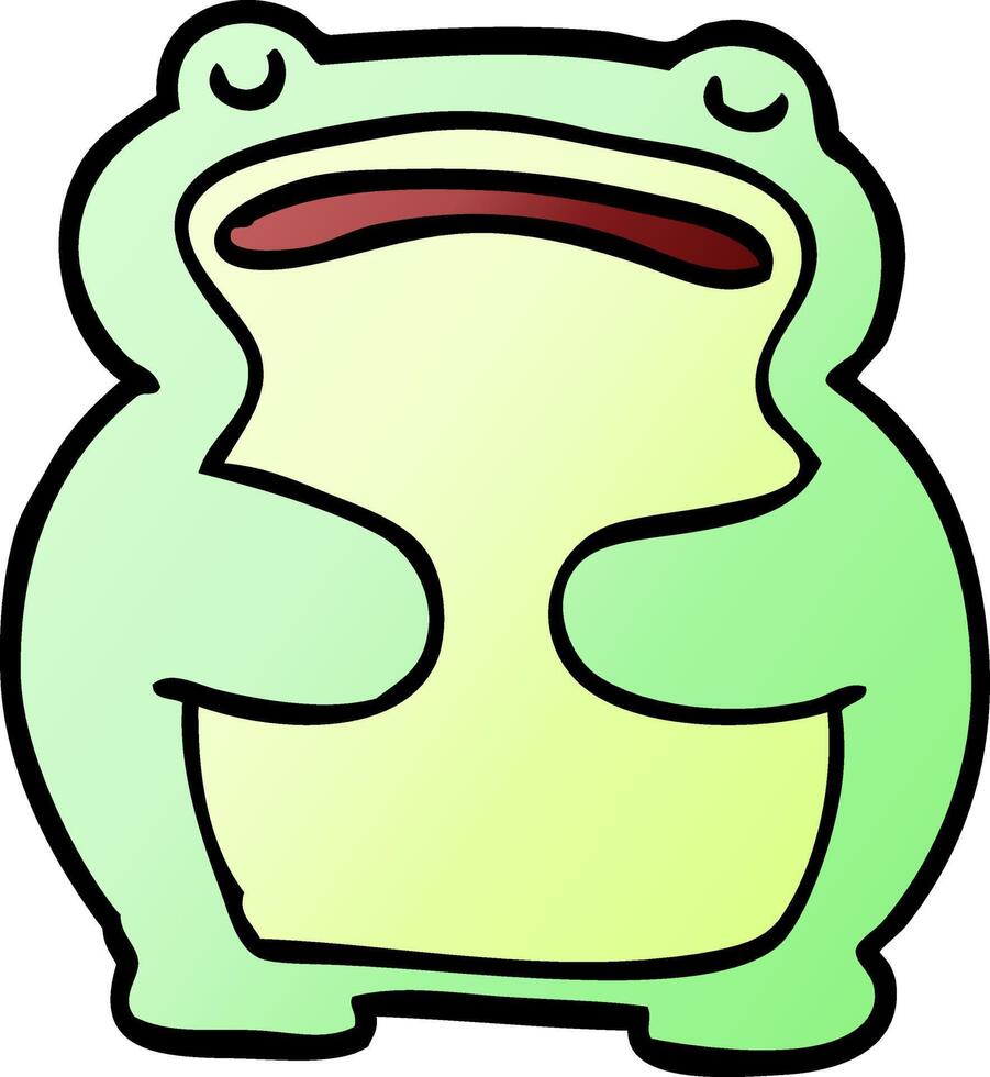 cartoon doodle frog vector