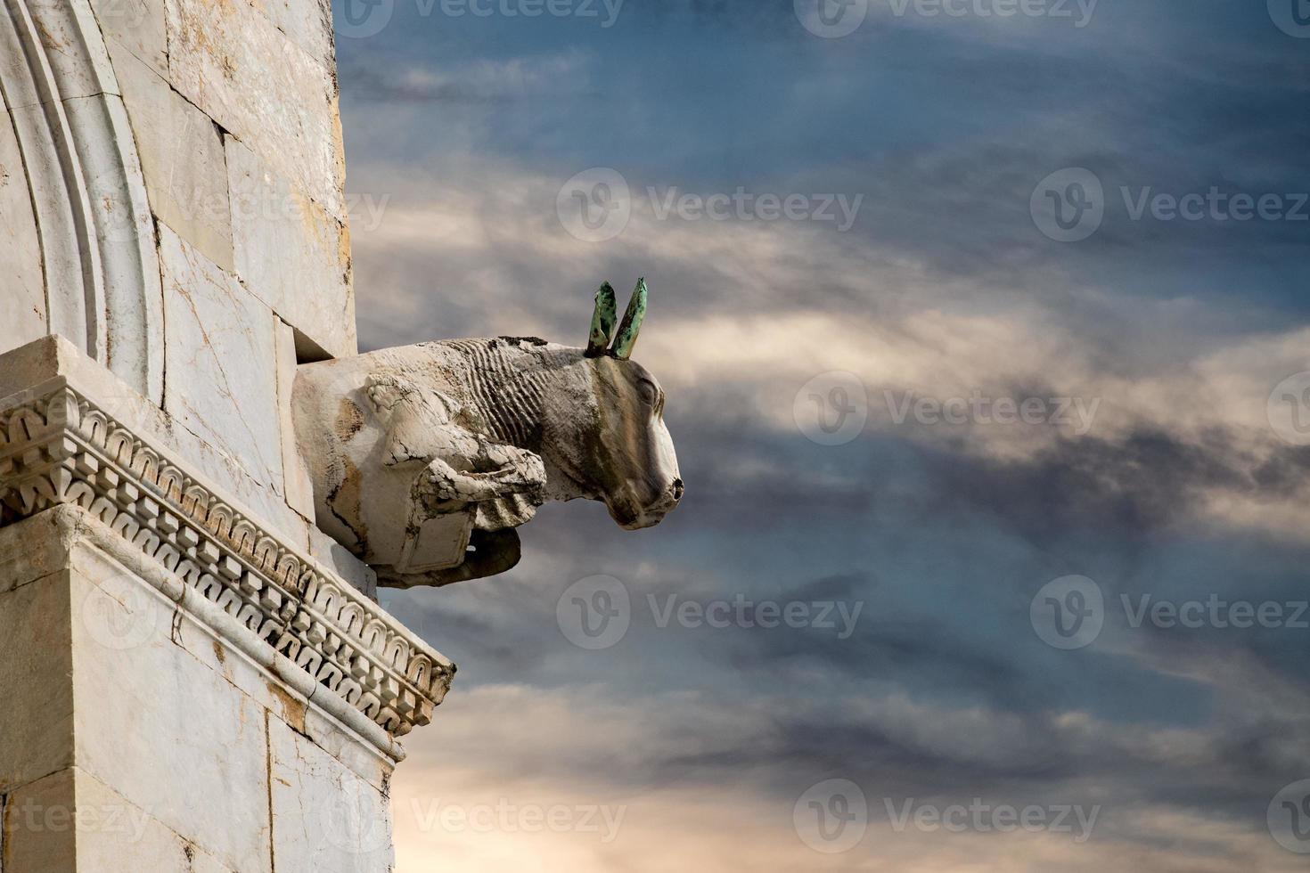 pisa dome and leaning tower close up detail view photo
