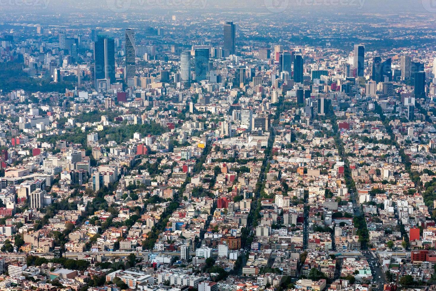 mexico city aerial view cityscape panorama photo