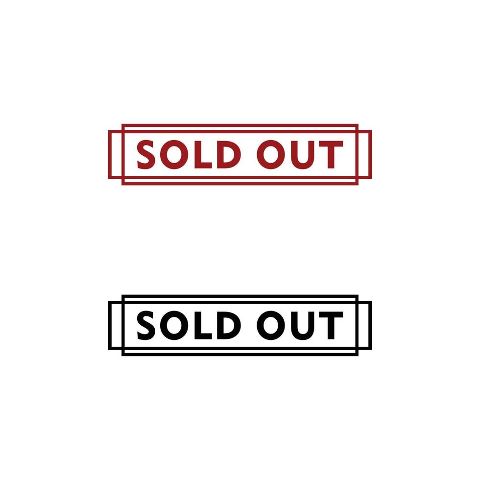 notification design sold out vector
