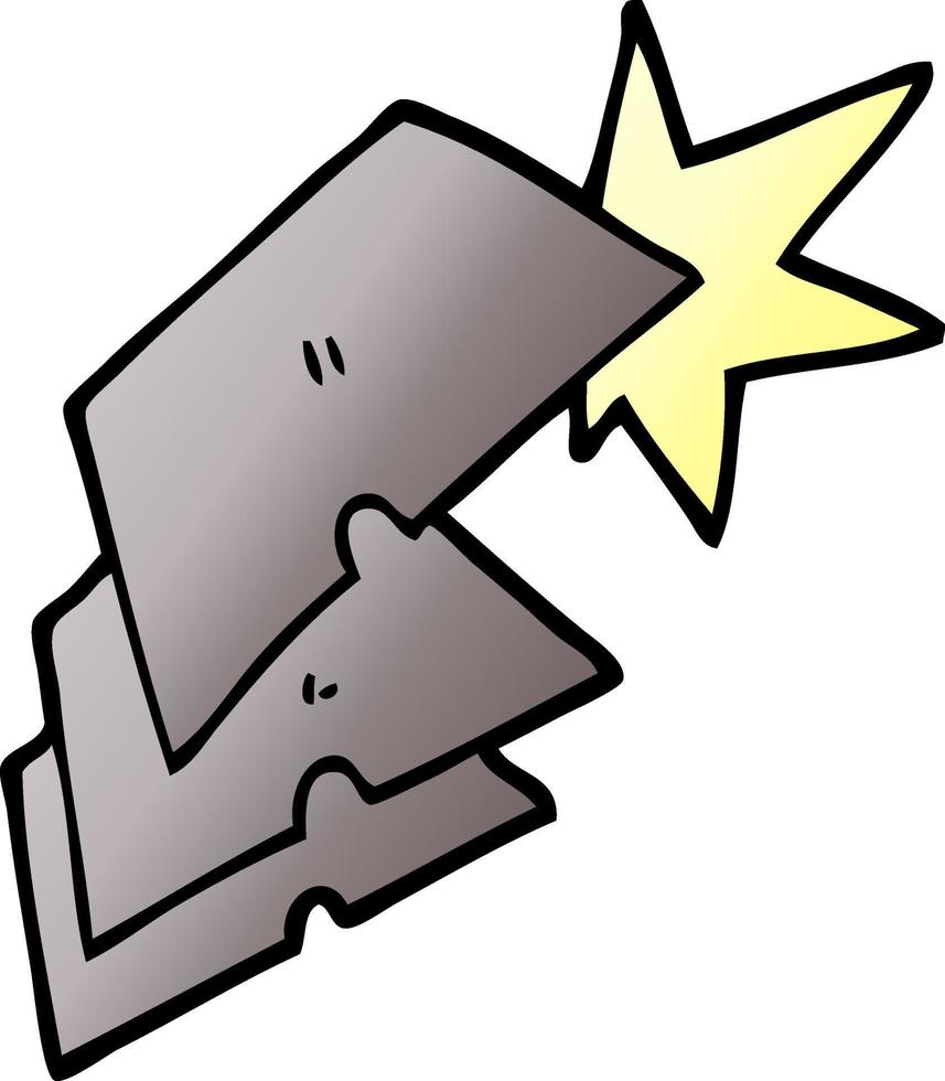 cartoon doodle work knife blades vector