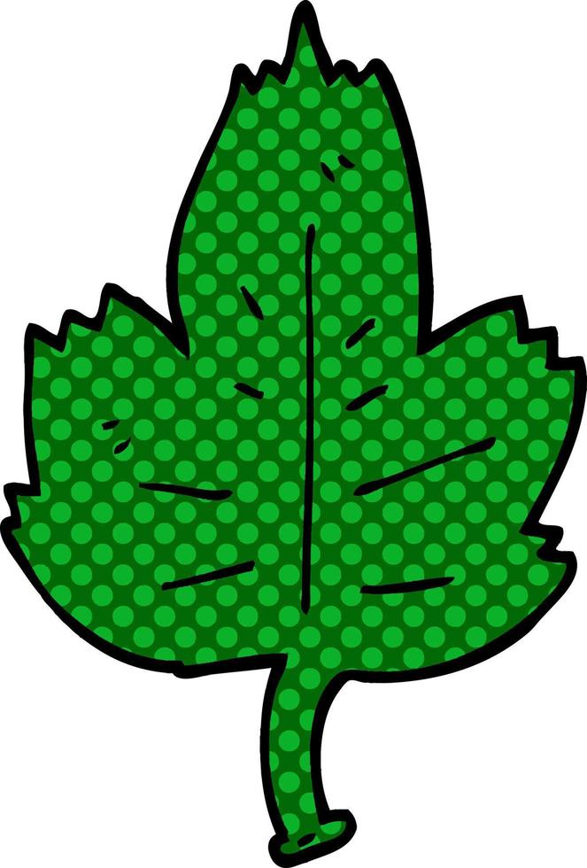 cartoon doodle leaf vector