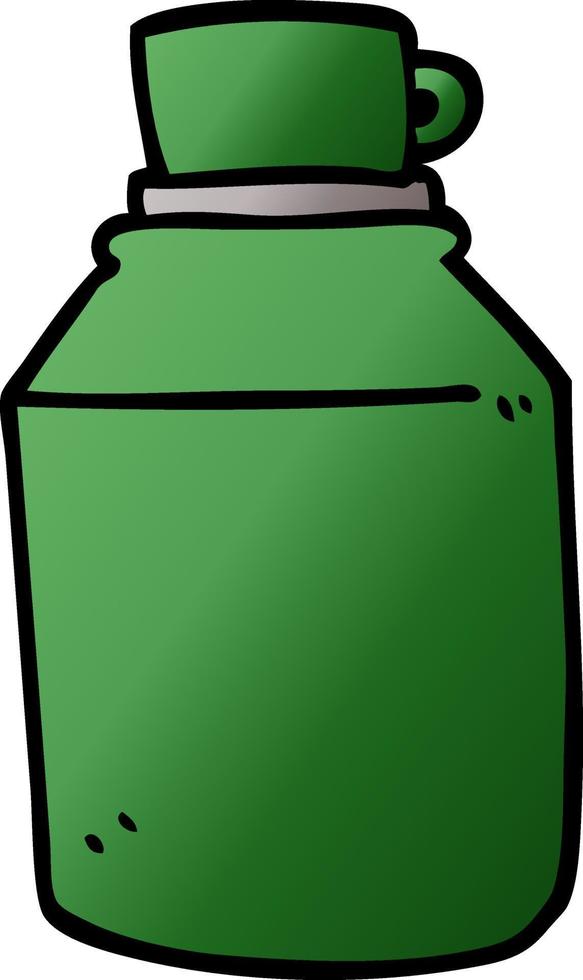 cartoon doodle hot drinks flask vector