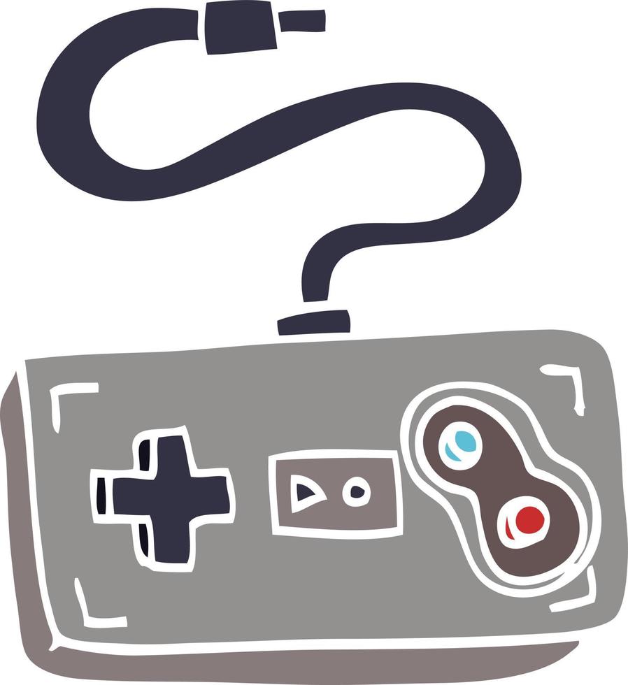 cartoon doodle game controller vector