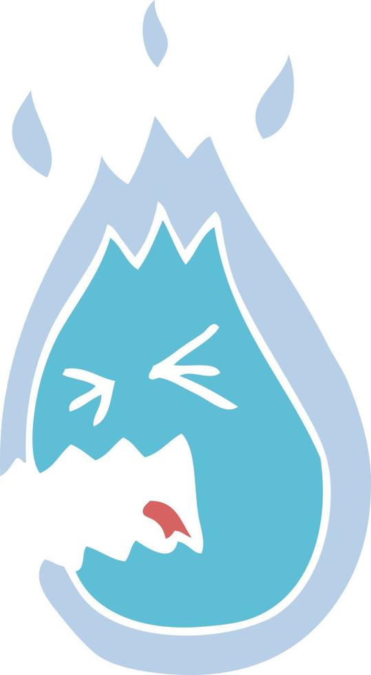 cartoon doodle screaming flame vector