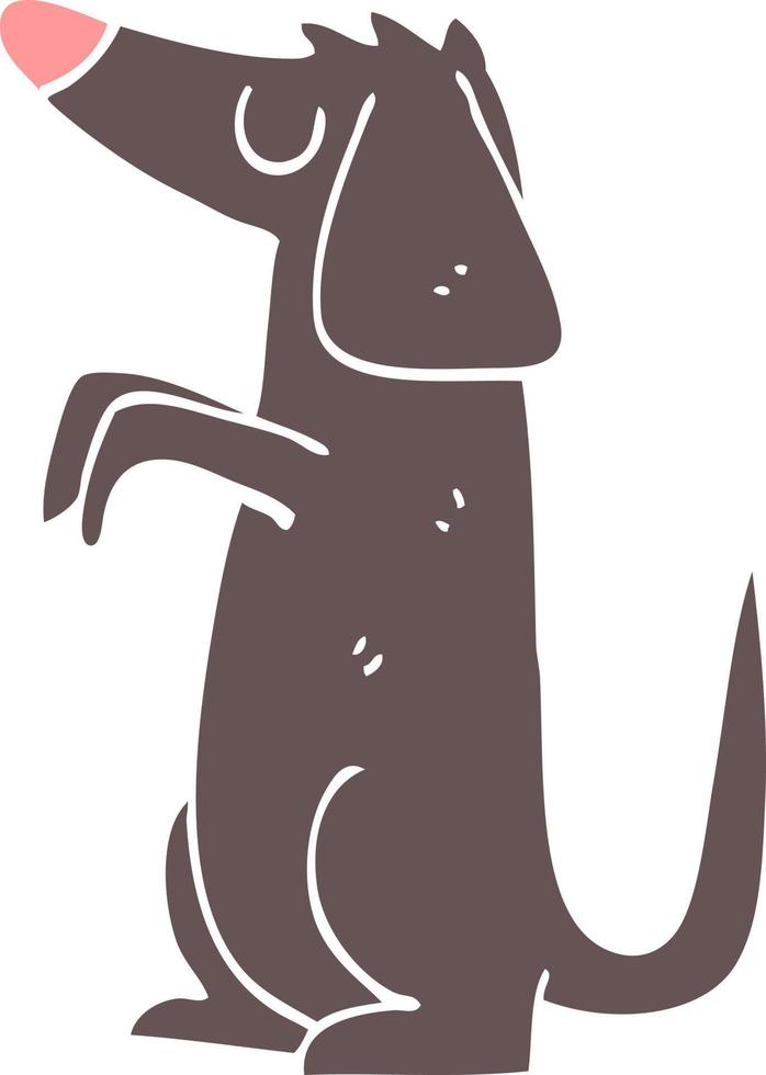 cartoon doodle well behaved dog vector