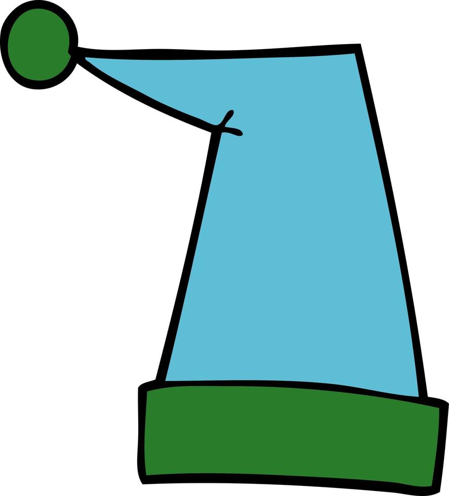 cartoon doodle elf hat vector
