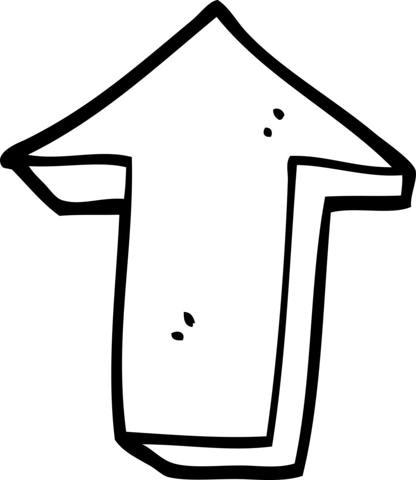 line drawing cartoon arrow pointing direction vector