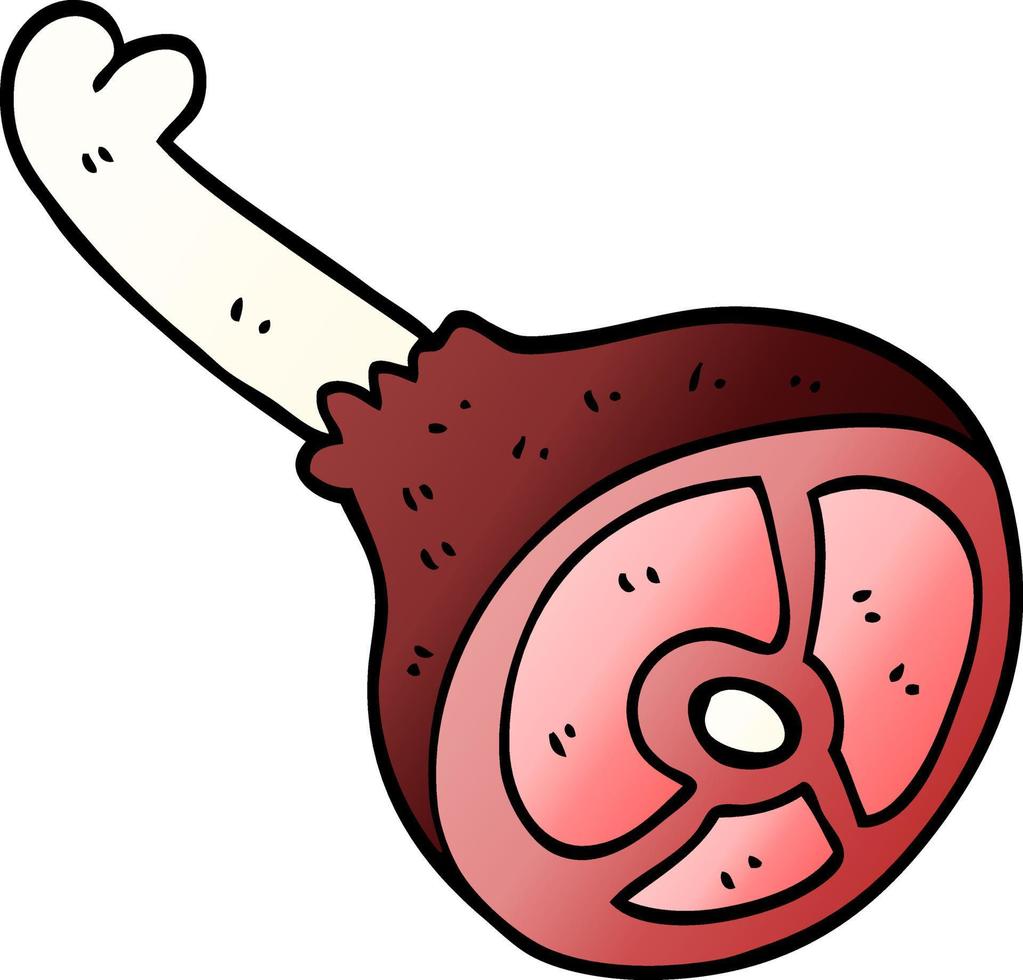 caricatura, garabato, carne, conjunto vector