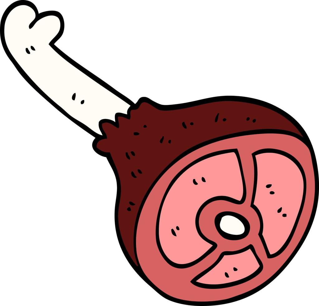 cartoon doodle meat joint vector