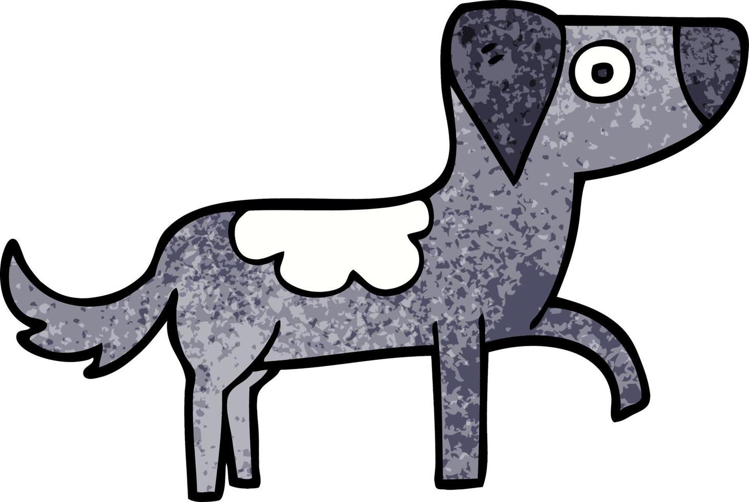 cartoon doodle happy dog vector