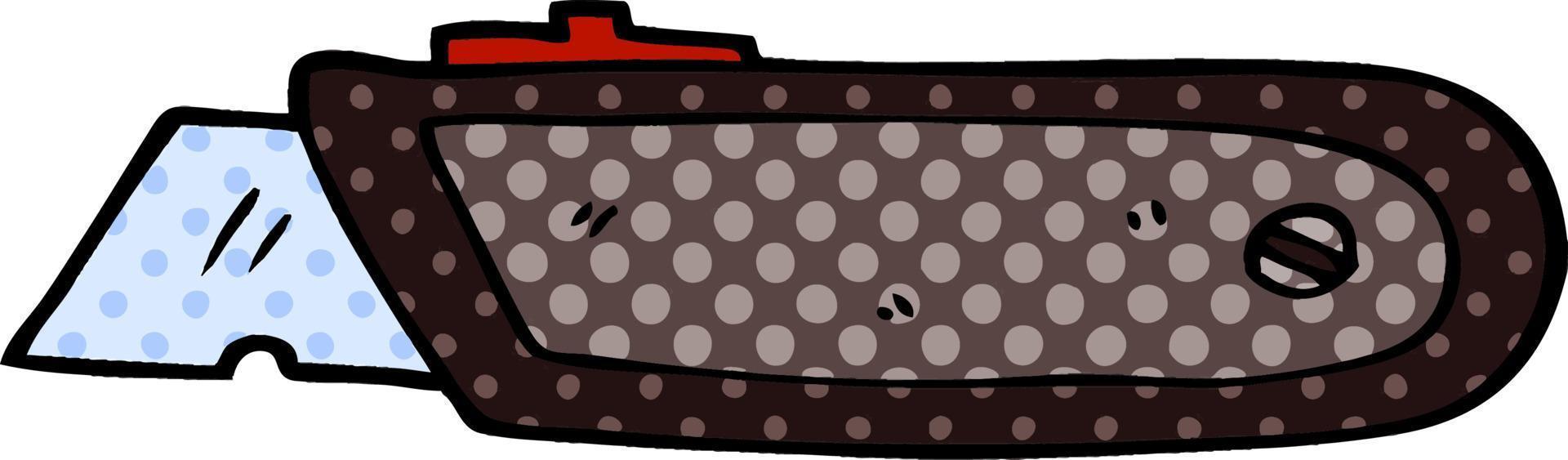 cartoon doodle new work knife vector