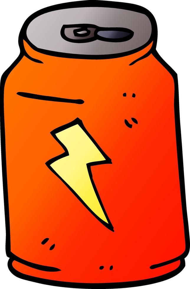 cartoon doodle energy drink vector