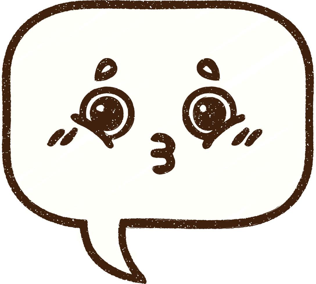 Speech Balloon Chalk Drawing vector