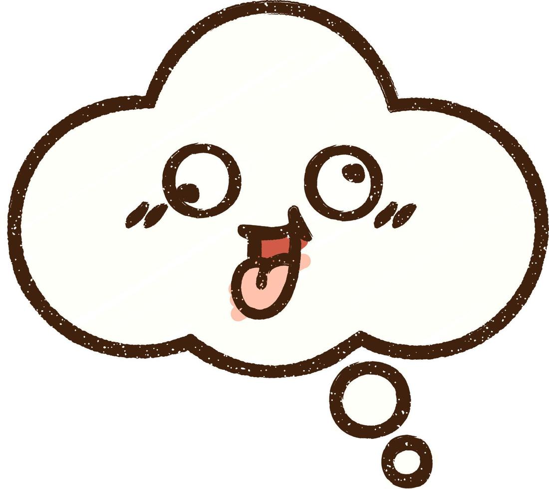 Thought Balloon Chalk Drawing vector