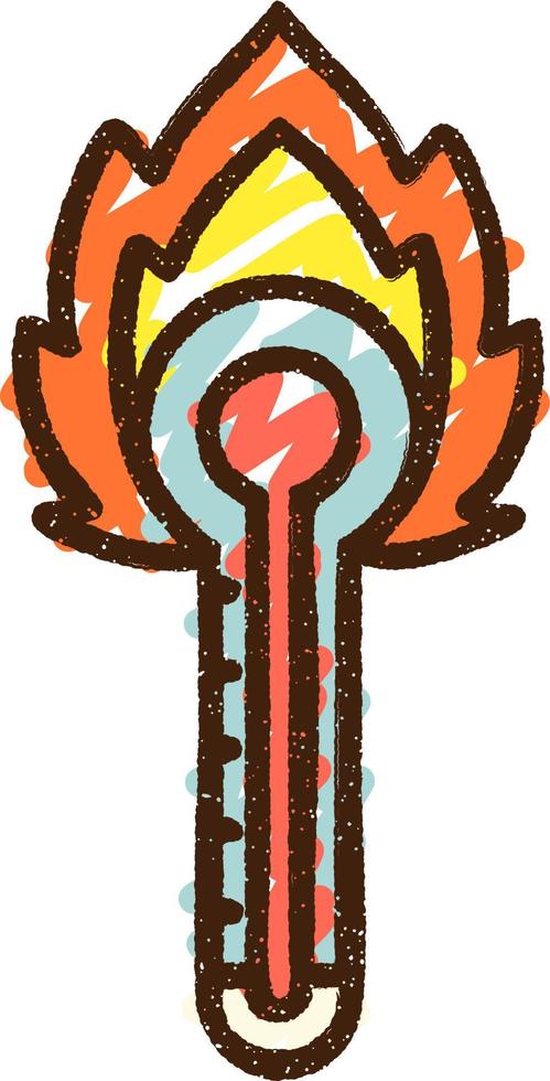 Hot Temperature Chalk Drawing vector