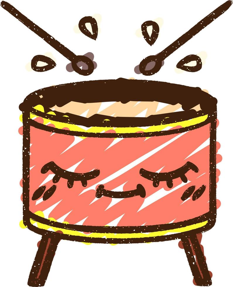 Drum Chalk Drawing vector