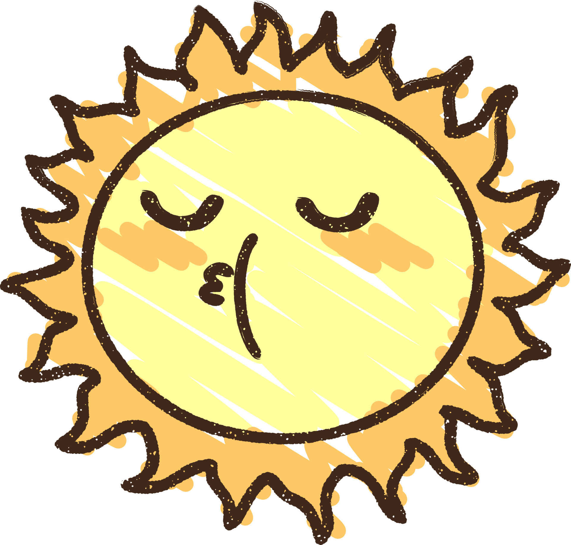 Cute Sun Chalk Drawing 12213138 Vector Art at Vecteezy