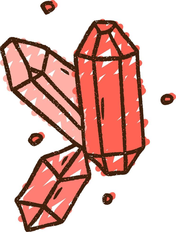 Crystals Chalk Drawing vector