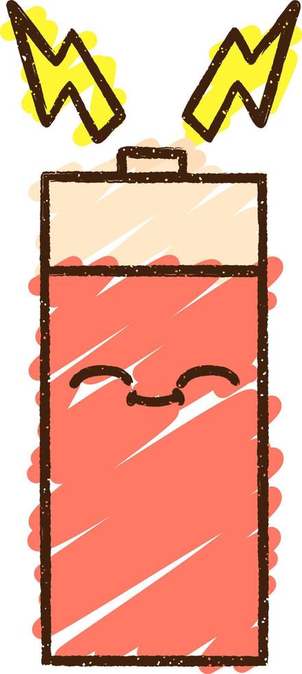 Battery Chalk Drawing vector