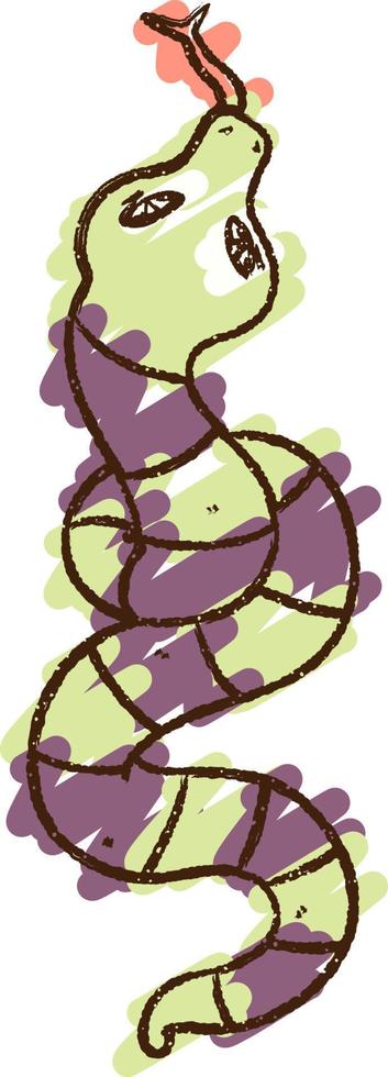 Snake Chalk Drawing vector