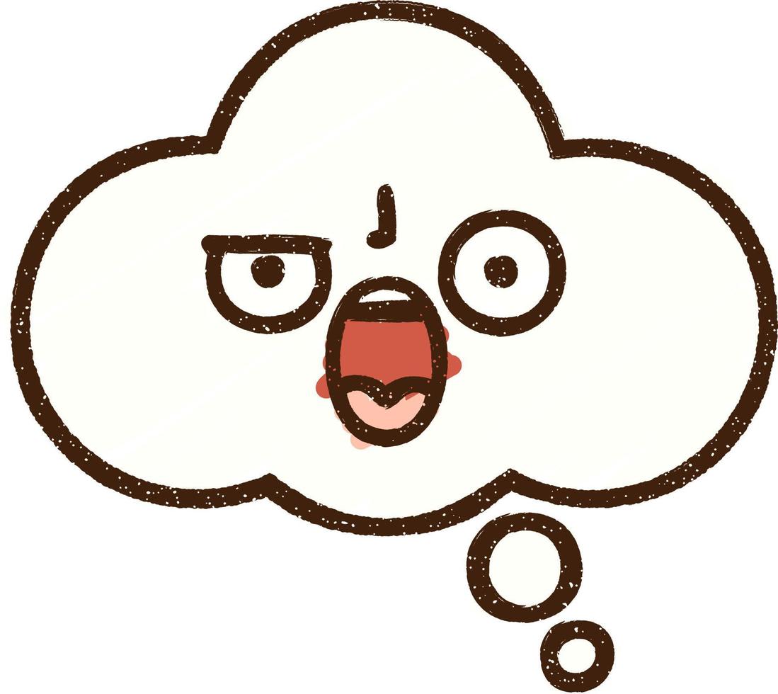 Thought Bubble Chalk Drawing vector