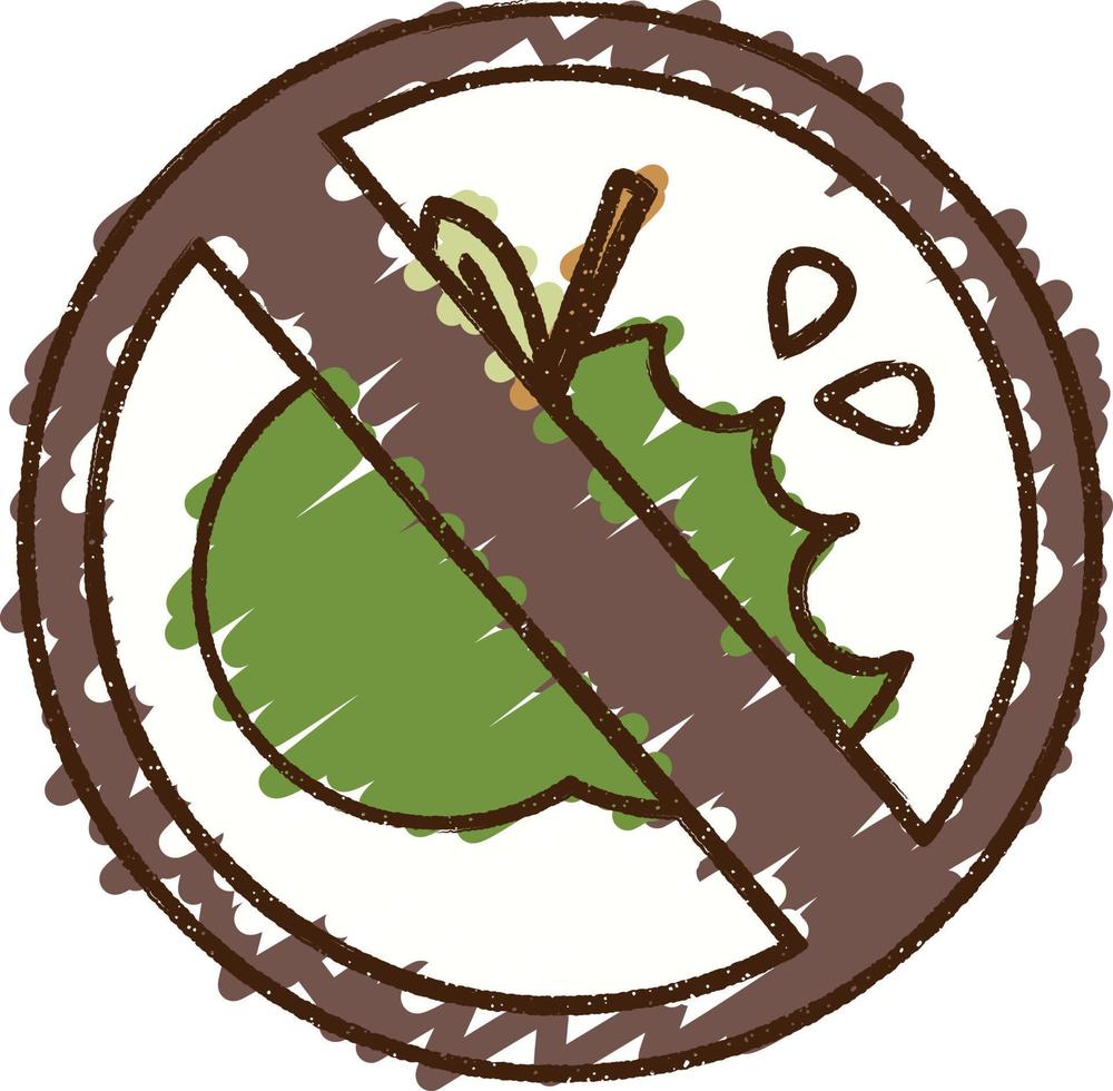 Food Ban Chalk Drawing vector