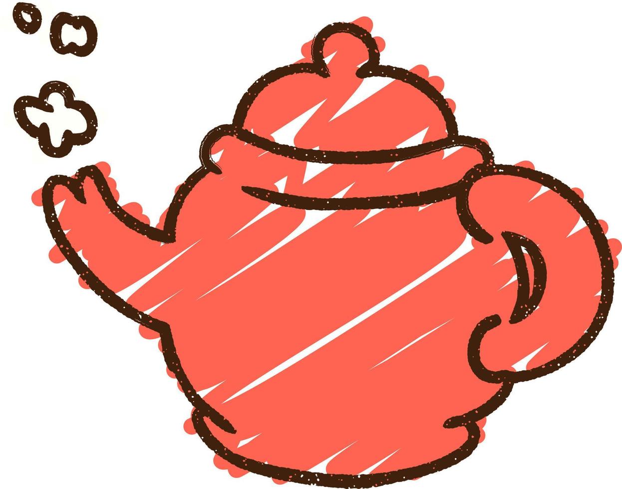 Teapot Chalk Drawing vector