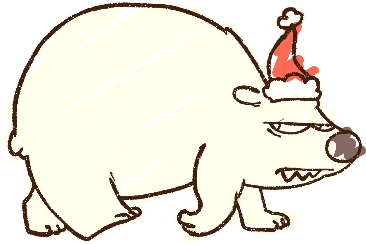 Polar Bear Chalk Drawing vector