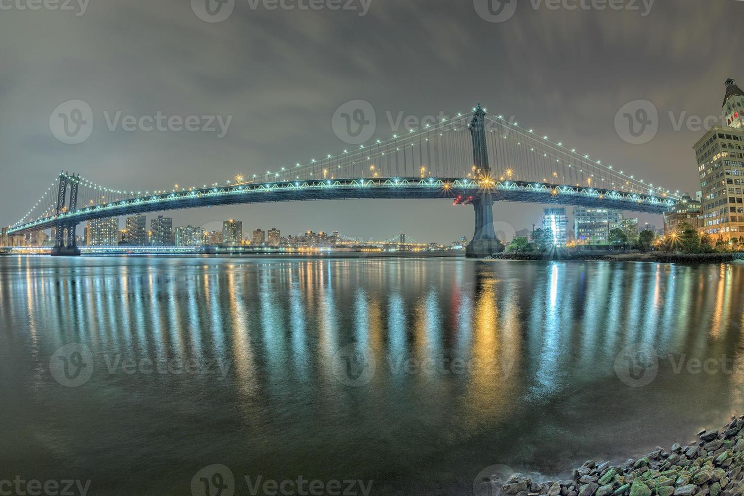 manhattan night view from brooklyn photo