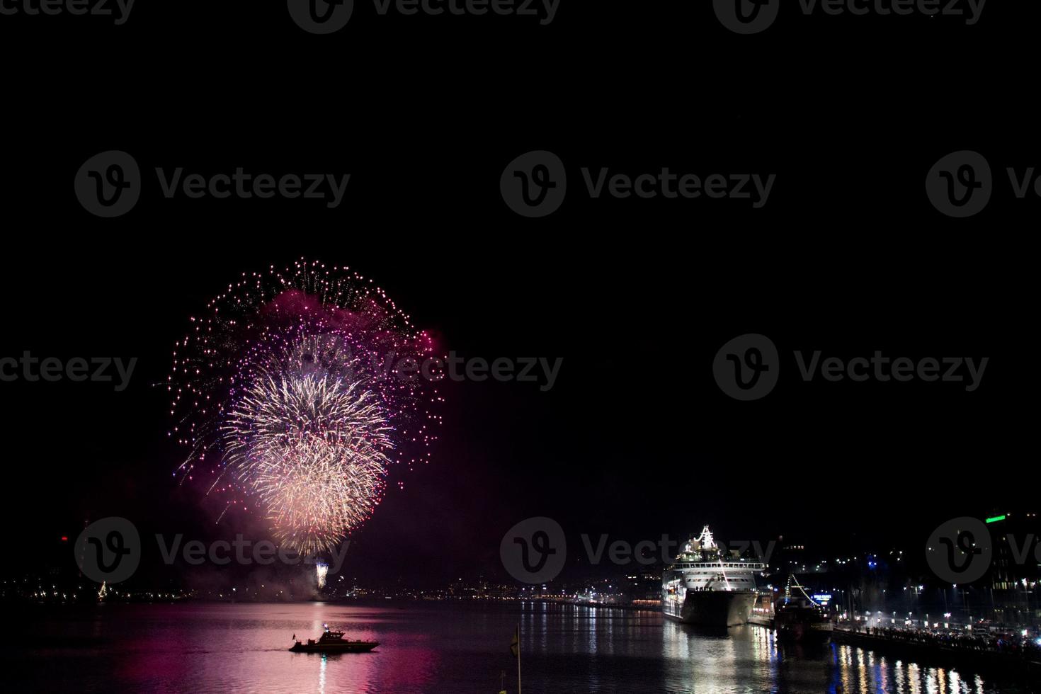 fireworks in stockholm sweden photo