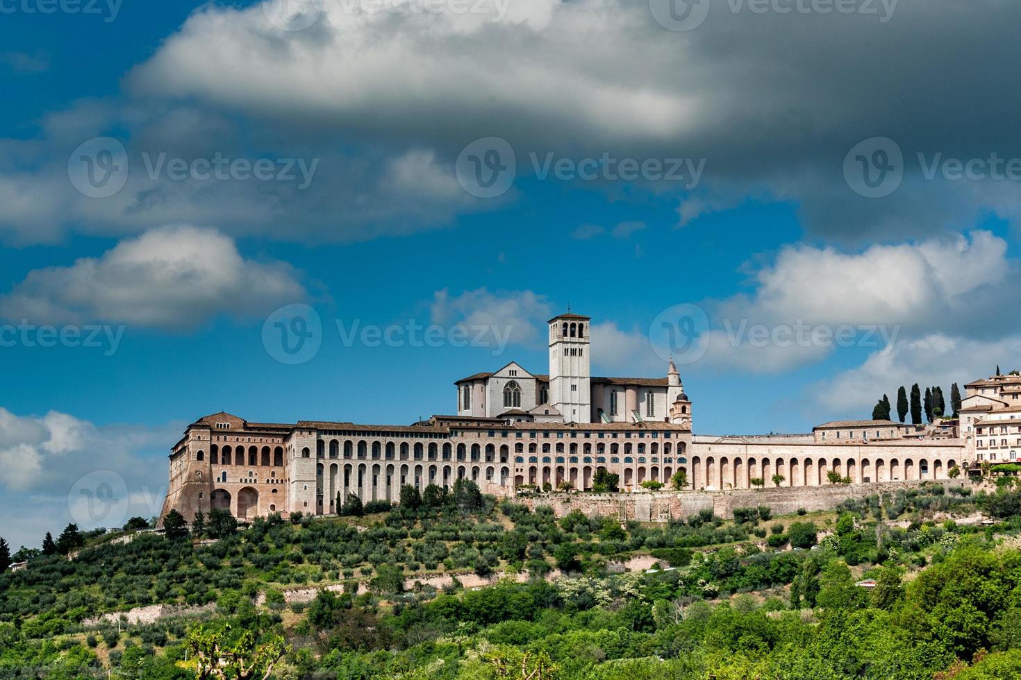 Assisi view cityscape from fields photo