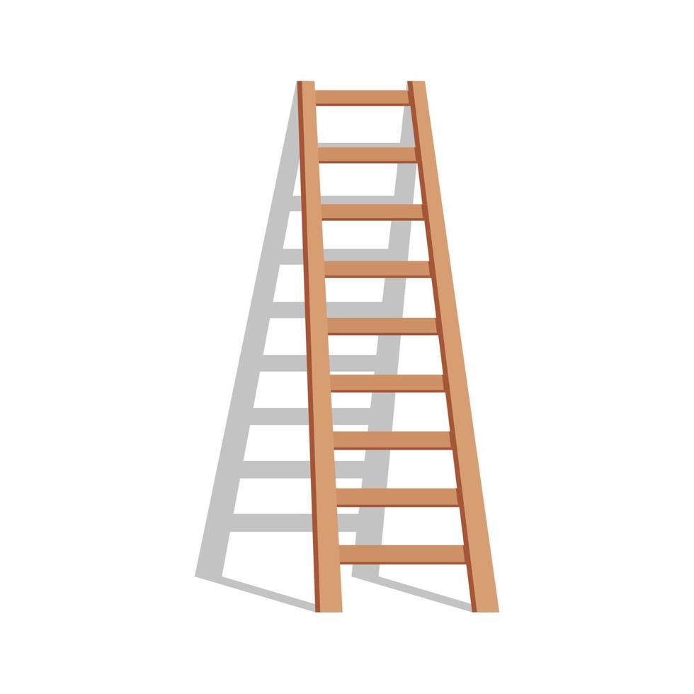 vector de escalera de madera aislado