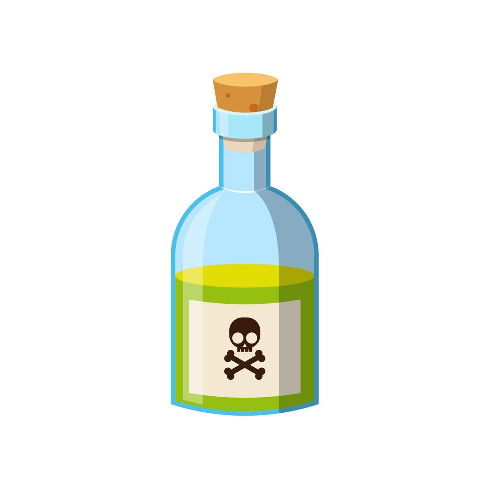 poison in a bottle   vector