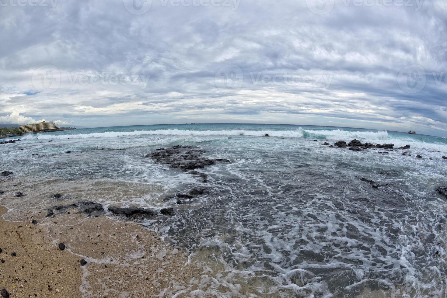 kona harbor sea waves in big island photo