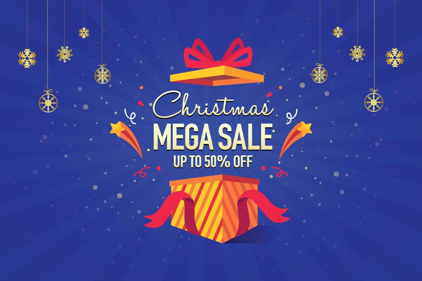 unidad de logotipo de oferta de mega venta de navidad con gráficos de celebración de desboxeo. diseño de logotipo, icono, póster, unidad, etiqueta, encabezado web, vector, ilustración, etiqueta, fondo de celebración de Navidad, signo, símbolo. vector