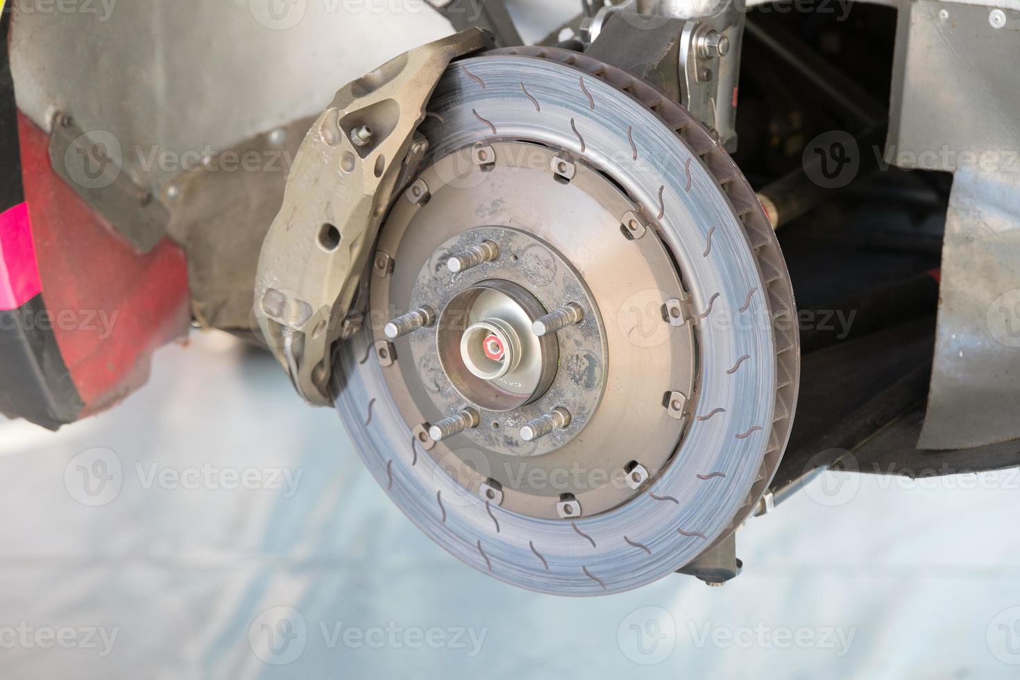 rally car brake system detail photo