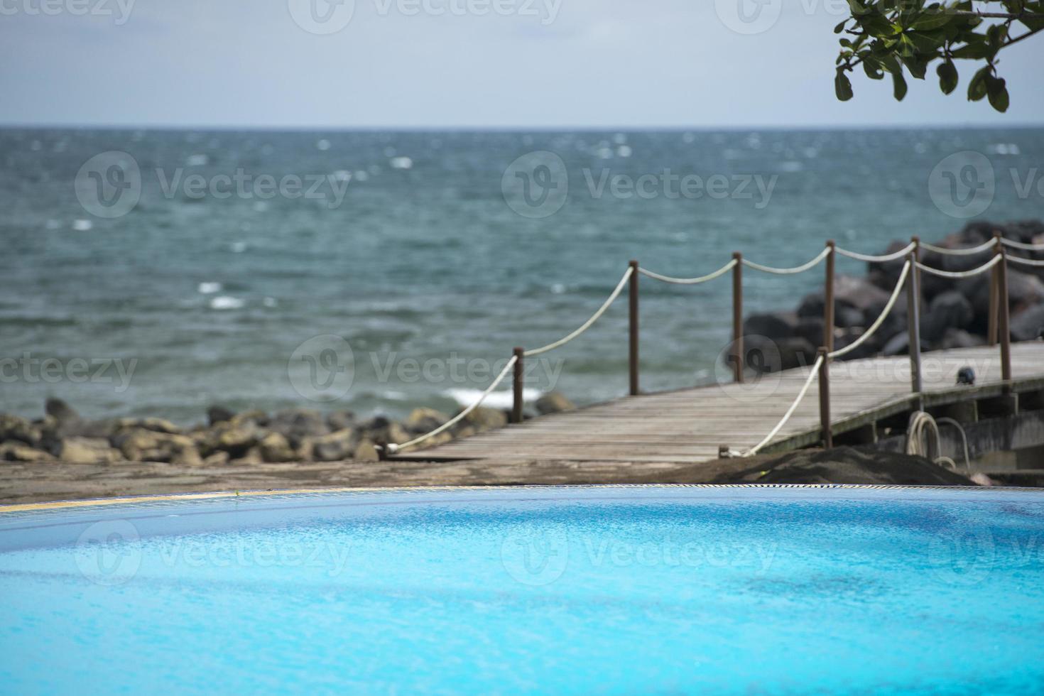A pool in Siladen turquoise tropical paradise island resort photo