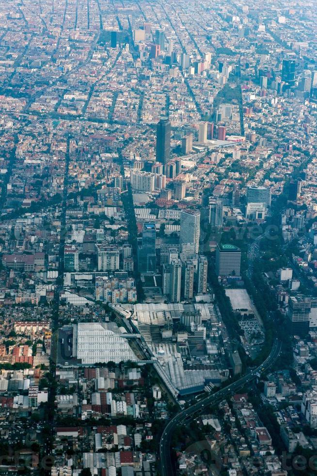 mexico city aerial view cityscape panorama photo