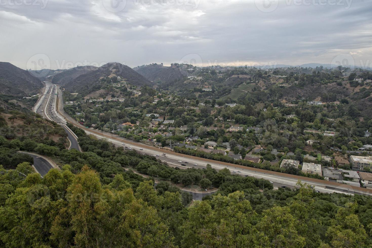 carretera congestionada de los angeles foto